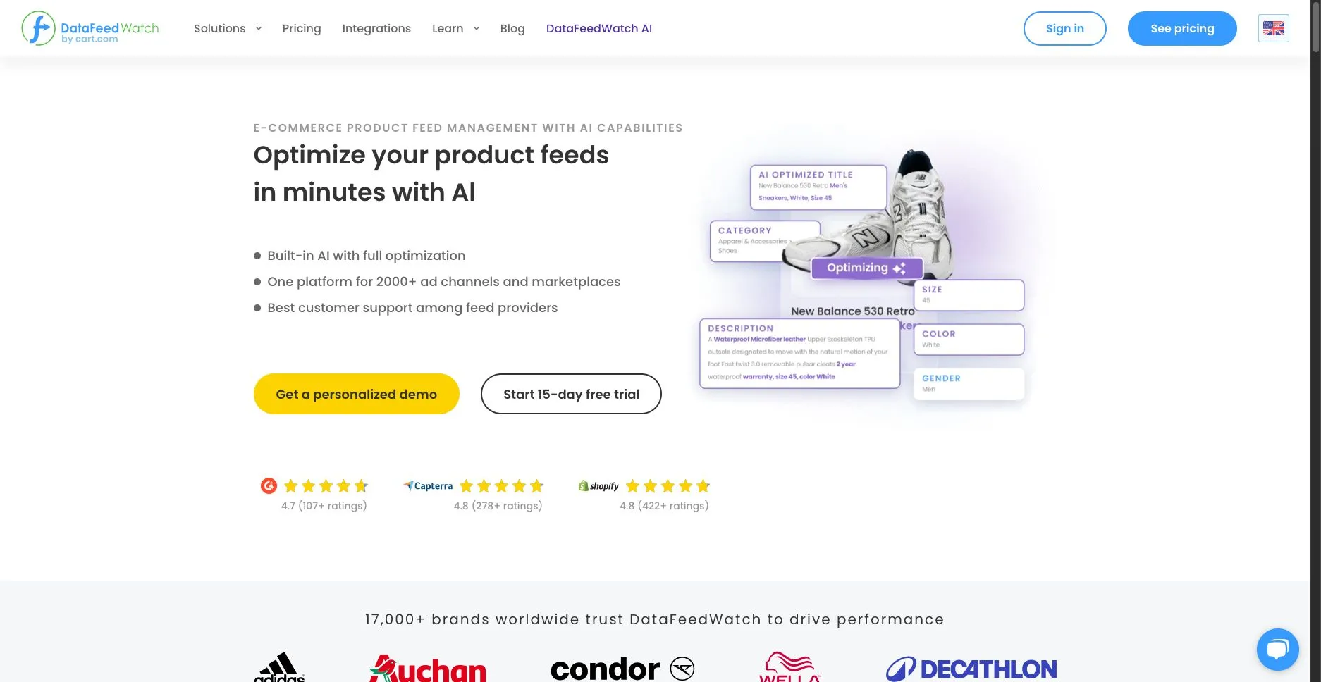 DataFeedWatch project screenshot