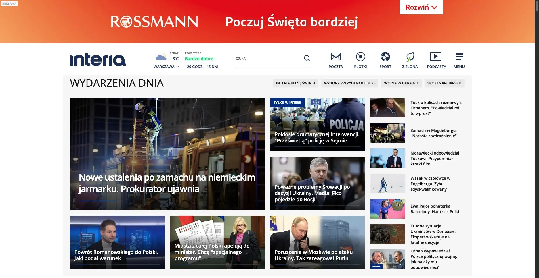 Interia.pl Group project screenshot